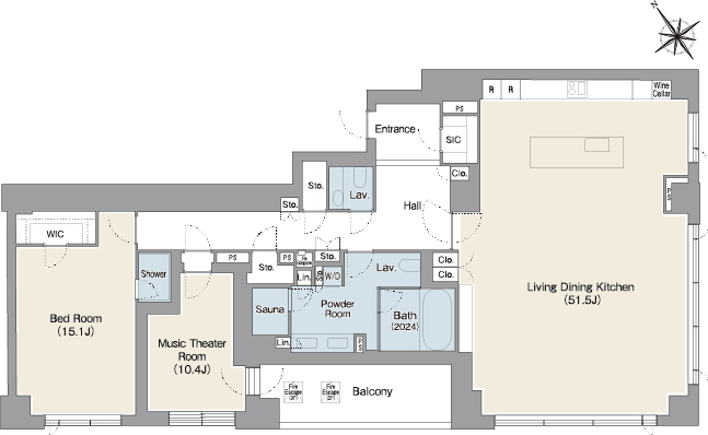 2LDKの間取りの画像